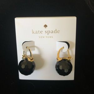Kate Spade Black Bauble Disco Ball Drop Earrings